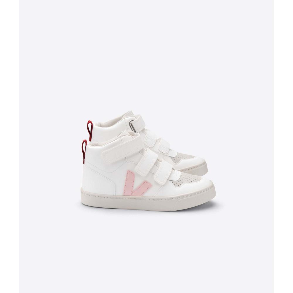 Kids\' Veja V-10 MID High Tops White | SG 701FDN